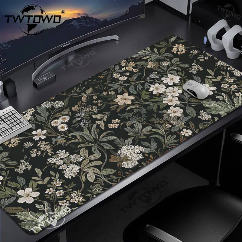 Retro Gaming Laptop - マウスパッド緑の植物レトロゲーミングプリントオンデマンドコンピュータ新しいホームマウスパッドXXLデスクマットソフトカーペットラップトップマウスパッド