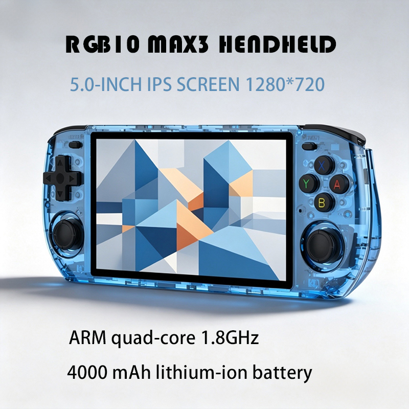 Retro Gaming Laptop - RGB10 MAX3 5.0インチIPSスクリーン 1280*720 RK3566 オープンソースLinux
