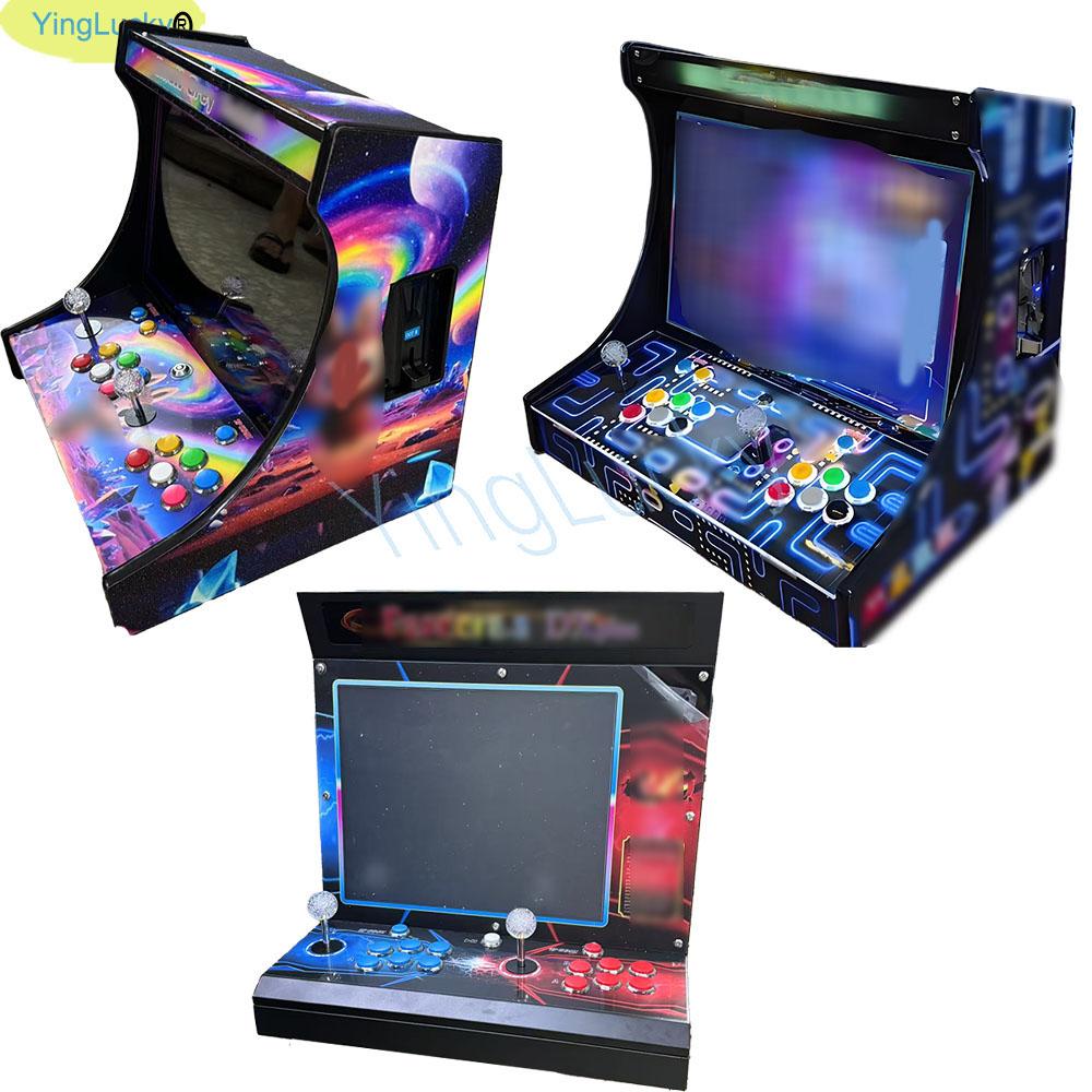 Retro Gaming Store - 2人用アーケードビデオゲームコンソール、22/19/17インチLCDバートップ、SAGA DX 26800 in 1コインアクセプター、ジョイスティックボタン搭載、TV接続可能