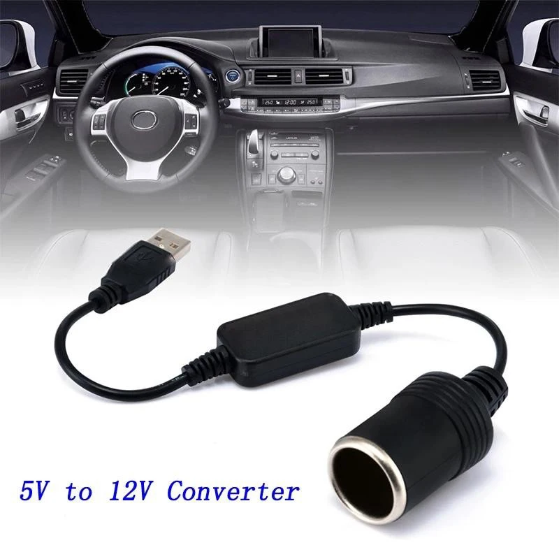 Controller Adapter Usb - 【高速配送】カーコンバーターアダプター有線コントローラーUSBからシガーライターソケットへ5Vから12Vへの昇圧電源アダプターケーブル30cm USB