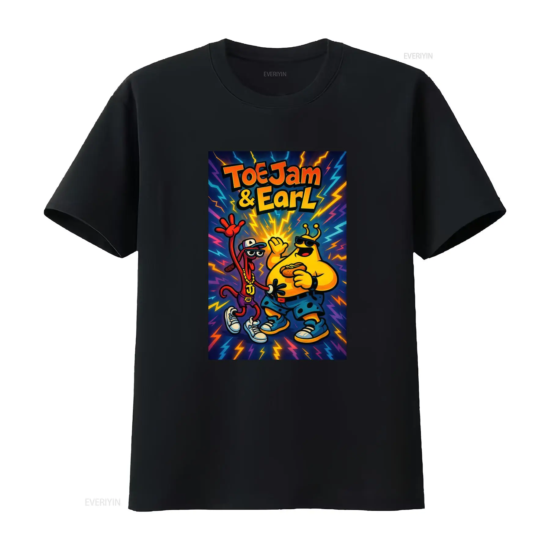 Retro Gaming Icons - Toejam Earl レトロビデオゲーム T シャツ 象徴的なキャラクターとロゴプリント