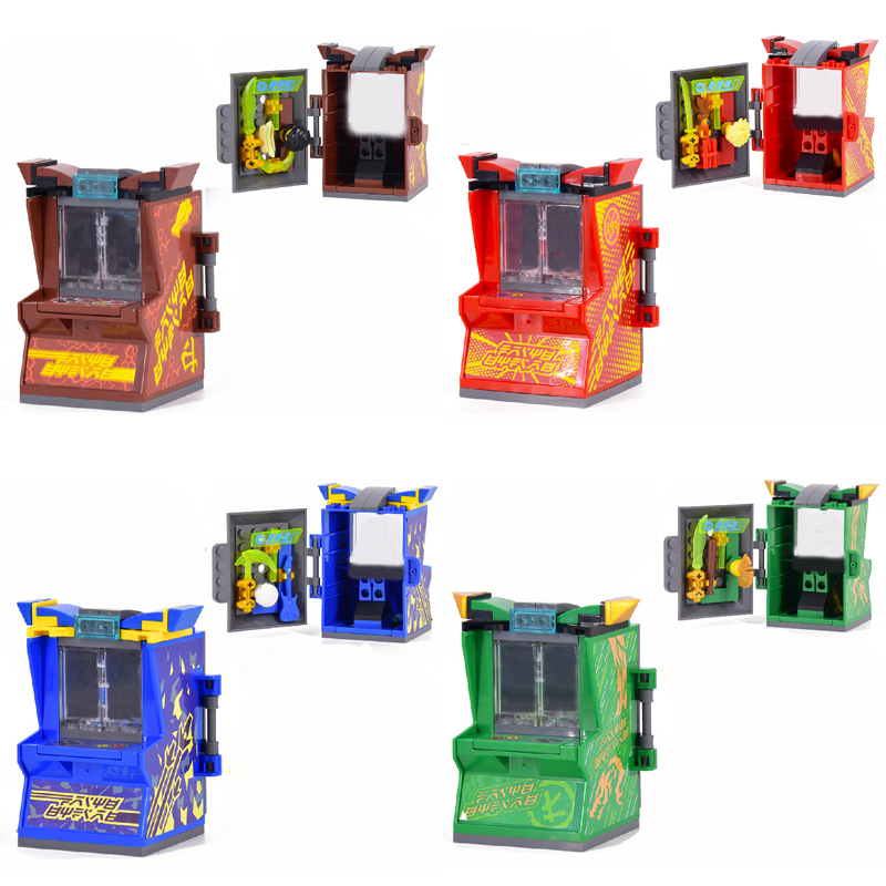 Retro Gaming Lego - 忍者レトロミニアーケードゲームコンソールビルディングブロック改ジェイゼーンモデルレンガ子供キットギフト子供のための
