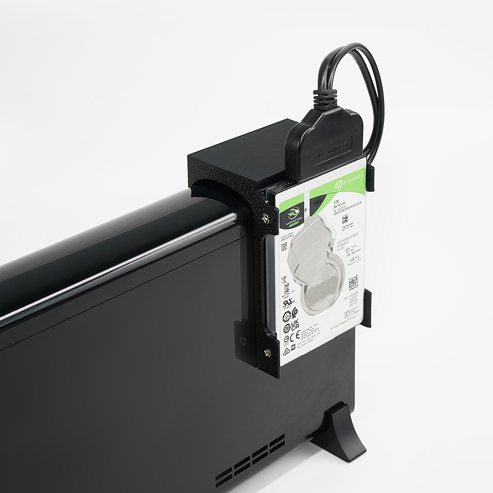 Retro Gaming Hard Drive - ブラック 3D プリント HDD ハードドライブスタンド壁掛けデザインブラケット Wii