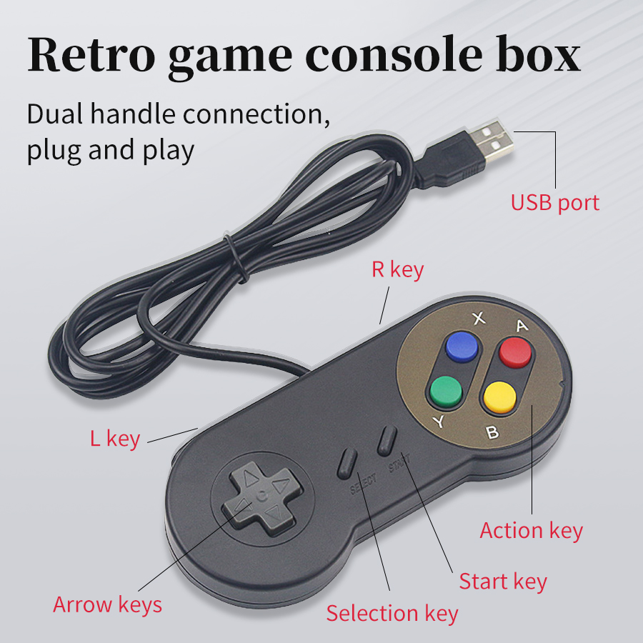 Retro Gaming Raspberry Pi 4 - プラグアンドプレイUSBゲームパッド PC NESPi RetroPie用 有線レトロゲームジョイスティックコントローラー Raspberry