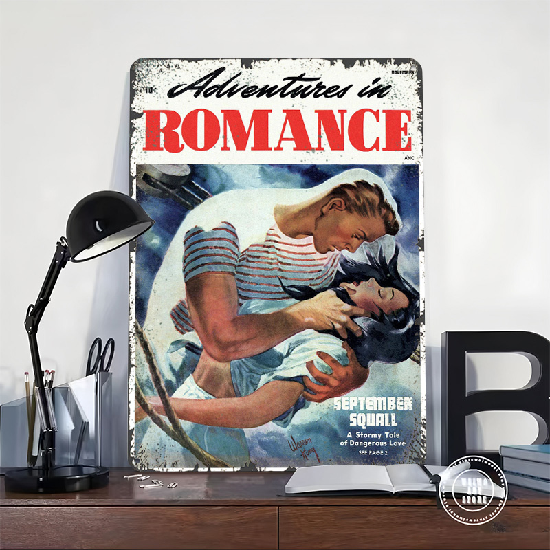 ADVENTURES IN ROMANCE ブリキポスター  - Retro Gaming At のレビューと価格