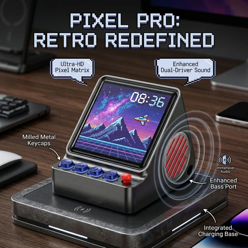 プログラム可能なLEDピクセルアートディスプレイオーディオボ - Retro Gaming Corps のレビューと価格
