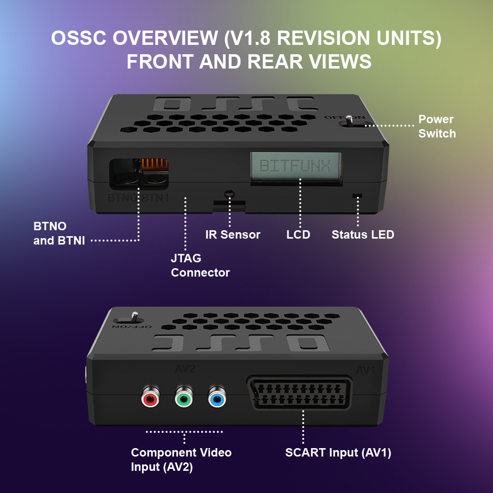 Bitfunx OSSC HW V1.8 オープンソース ス - Retro Gaming Hard Drive のレビューと価格