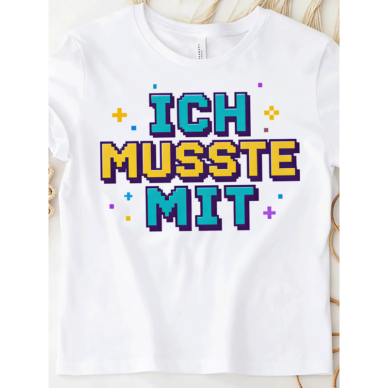 Ich Musste Mit German Meme Tシャ - Retro Gaming Fonts のレビューと価格