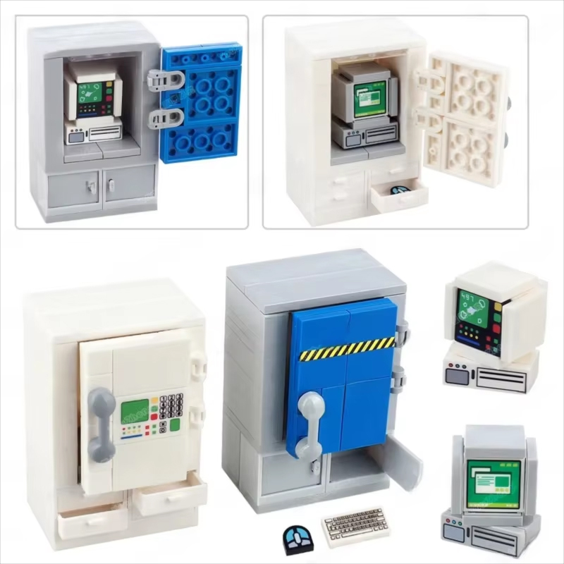 モック-子供向けの街並みのビルディングブロック,コンピュータ - Retro Gaming Lego のレビューと価格