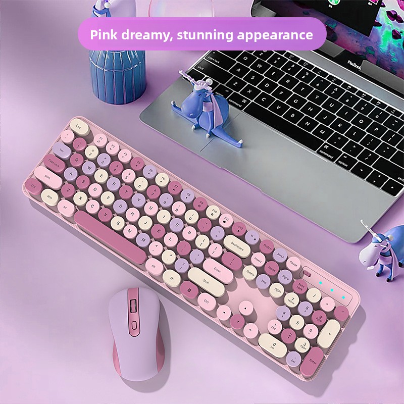 カスタムワイヤレスキーボードマウスセット ローズピンク 2. - Retro Gaming Uk のレビューと価格