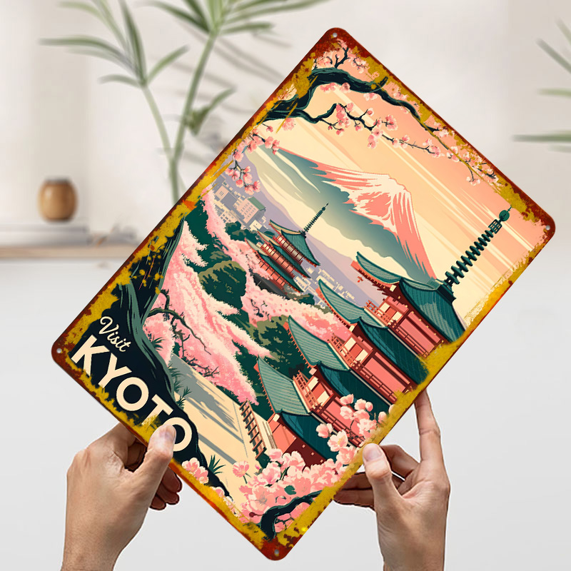 京都を訪問：日本の風景メタルポスター、カスタマイズされたウォ - Retro Gaming Kyoto のレビューと価格