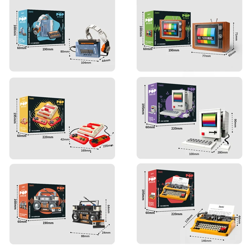 DIY レトロ家電家具テレビコンピュータテープウォークマンプ - Retro Gaming Lego のレビューと価格