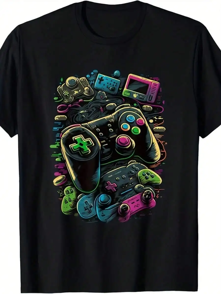 メンズ＆ユニセックス レトロビデオゲームコントローラーTシャ - Retro Gaming Icons のレビューと価格